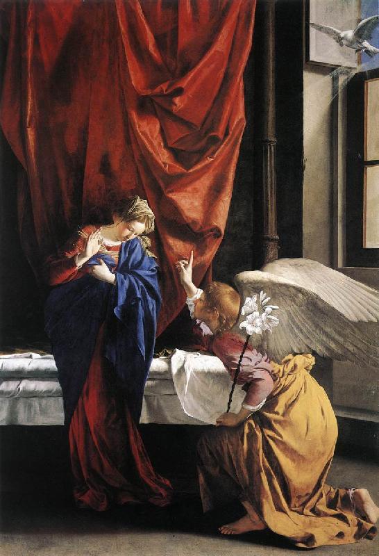 GENTILESCHI, Orazio Annunciation seyh Sweden oil painting art